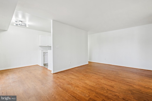 interior space with light hardwood / wood-style floors