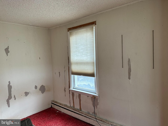 unfurnished room featuring a textured ceiling