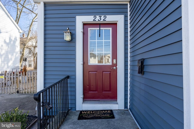 view of property entrance