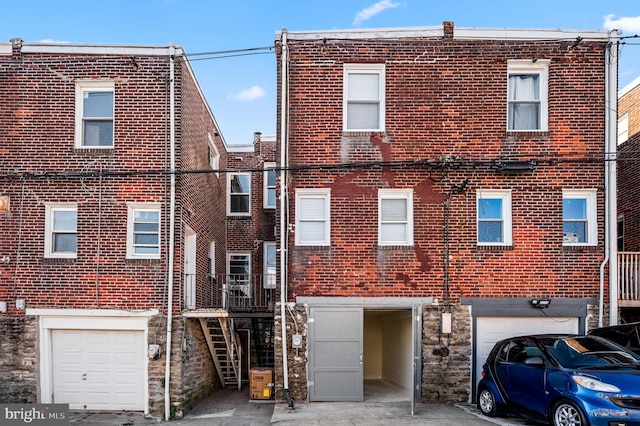 view of property with a garage