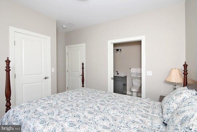 bedroom with ensuite bathroom