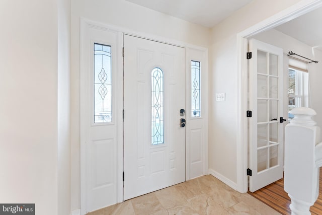 view of foyer entrance