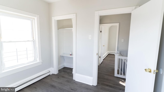 interior space featuring a baseboard radiator