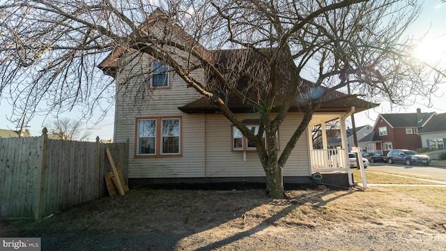 view of rear view of property