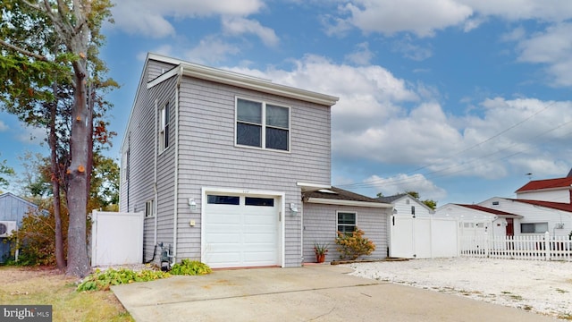 exterior space featuring a garage