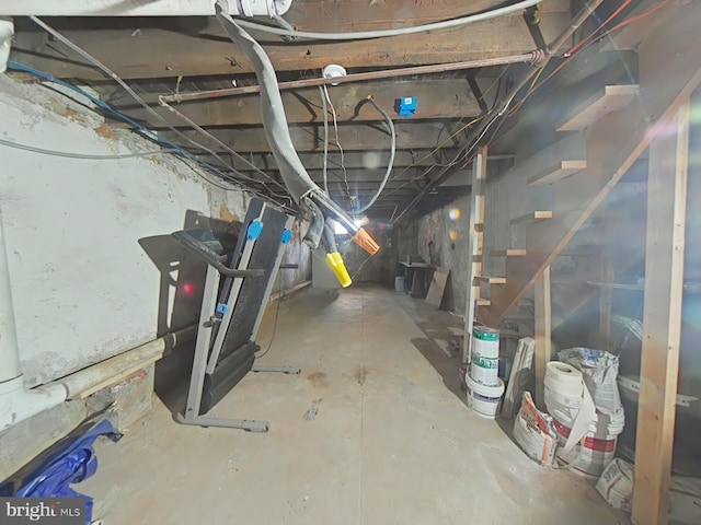 view of basement