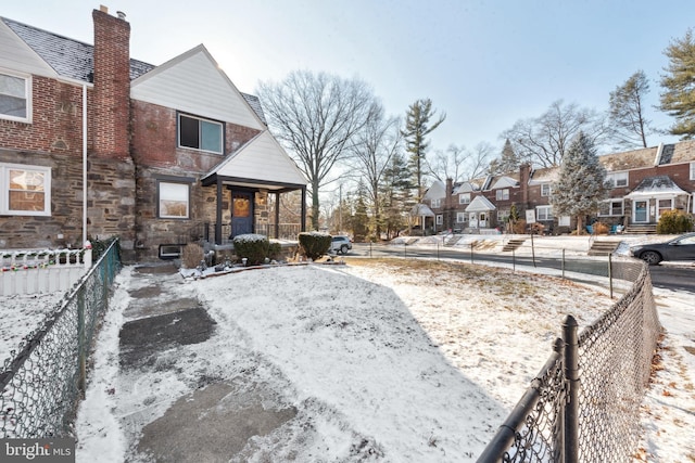 view of snowy yard