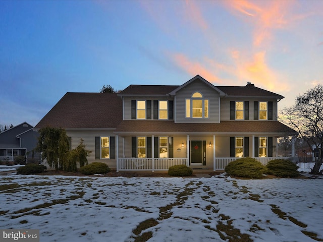 view of front of home featuring a porch