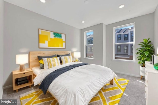 view of carpeted bedroom