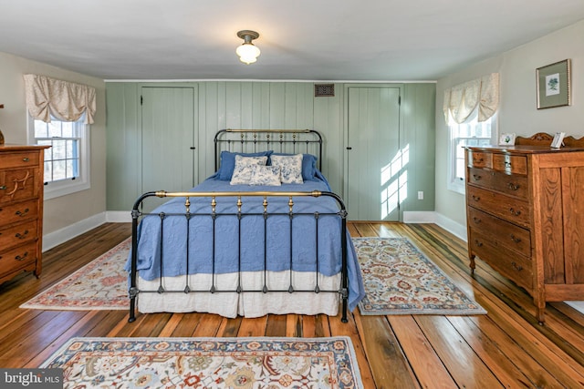 bedroom featuring hardwood / wood-style floors