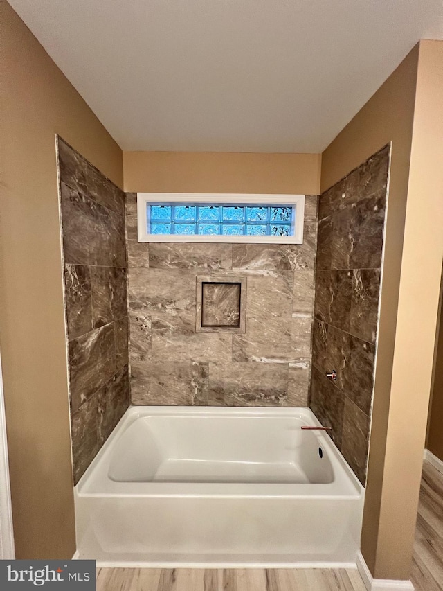 bathroom with wood finished floors