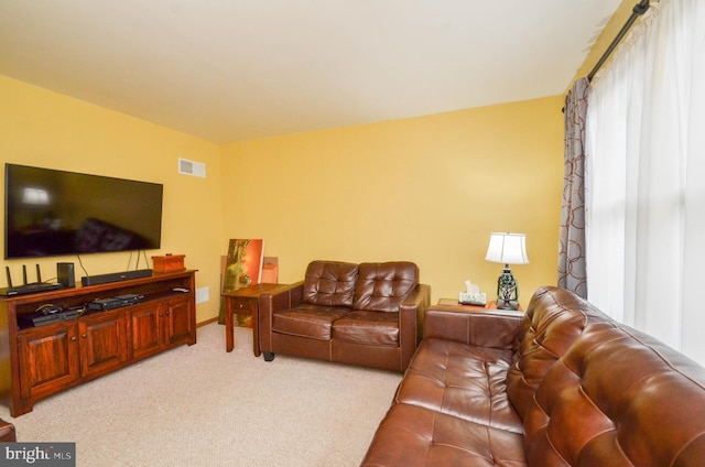 view of carpeted living room