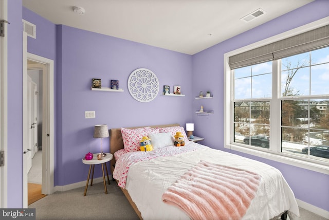 view of carpeted bedroom