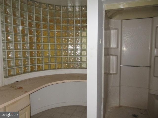 interior space featuring tile patterned flooring