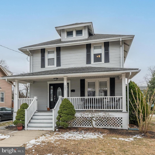 view of front of house with a porch