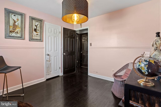 interior space featuring dark wood-type flooring