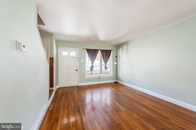 foyer featuring dark hardwood / wood-style flooring