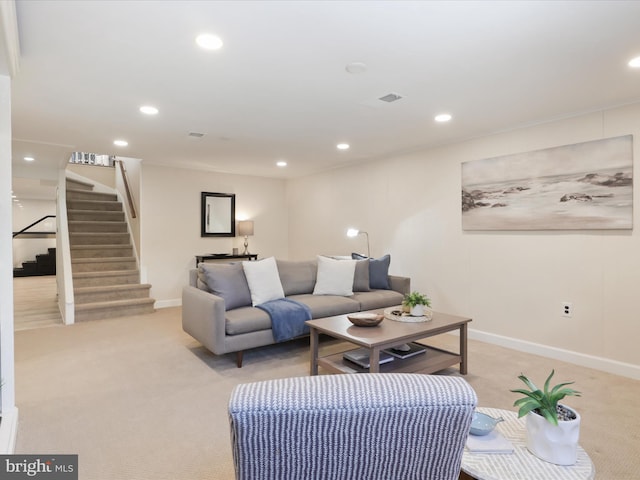 view of carpeted living room