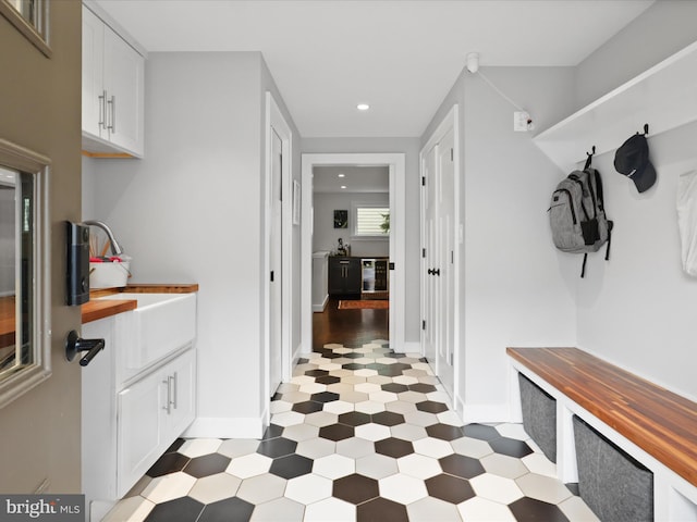 6230 21st St N, Arlington, VA 22205 - mudroom with recessed lighting, light flooring, and baseboards
