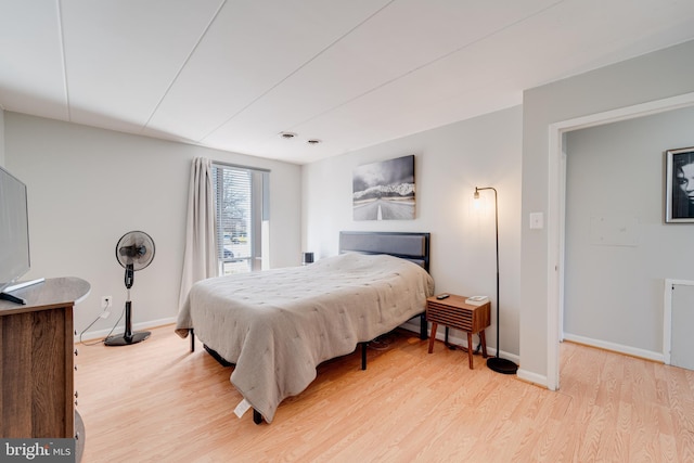 bedroom featuring light hardwood / wood-style flooring