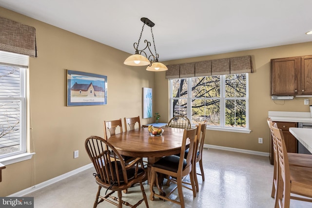 view of dining space