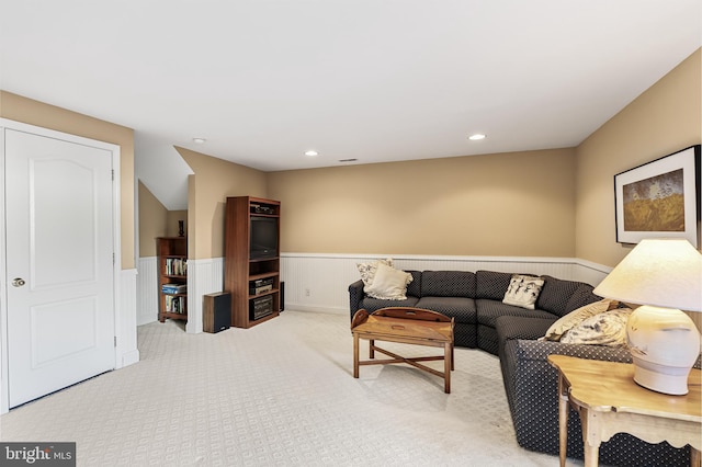 view of carpeted living room