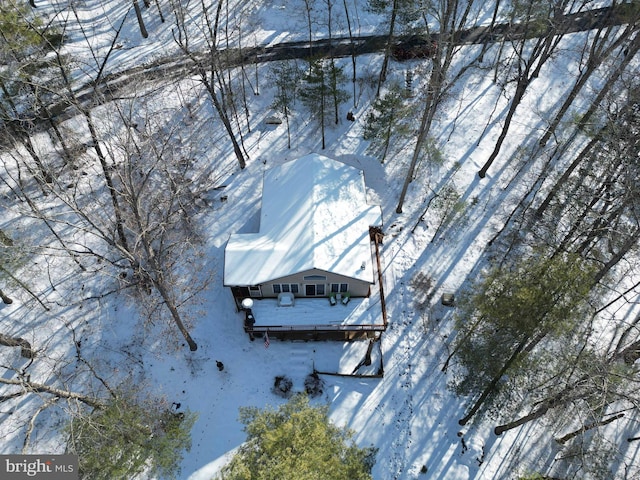 view of snowy aerial view