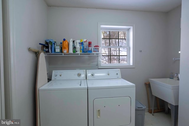 laundry area featuring separate washer and dryer