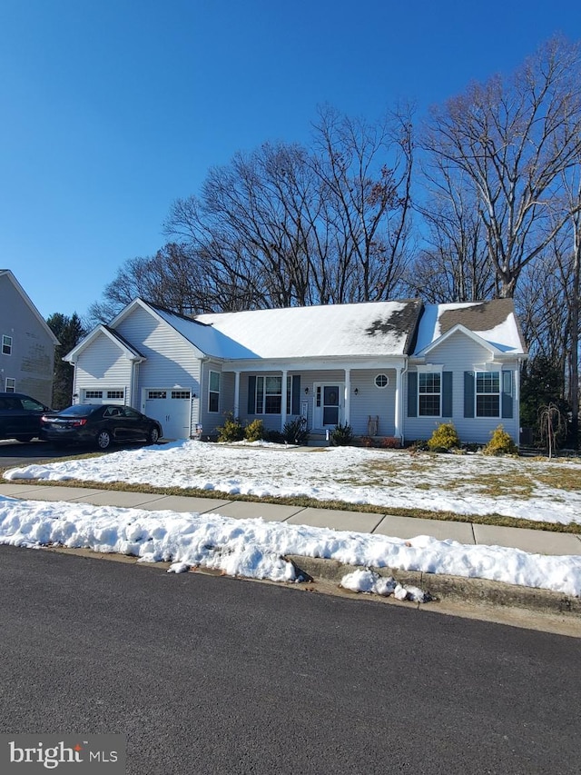 single story home featuring a garage