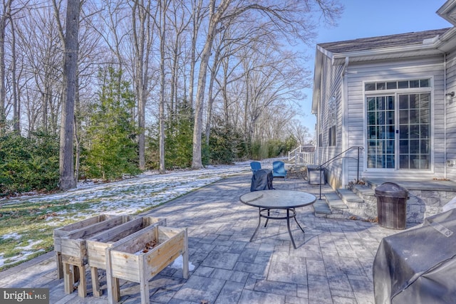 view of patio / terrace with a grill