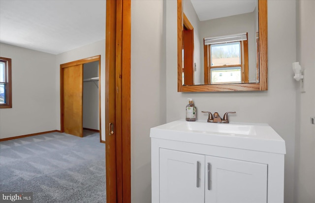 bathroom with vanity