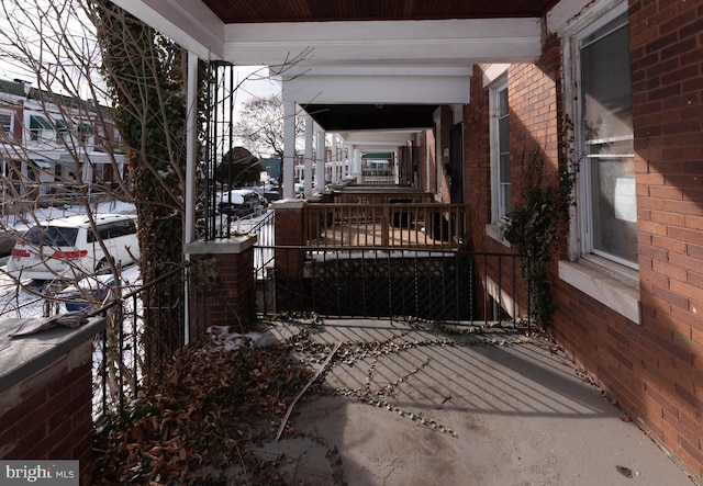 exterior space with a porch