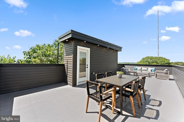 view of patio / terrace with an outdoor hangout area