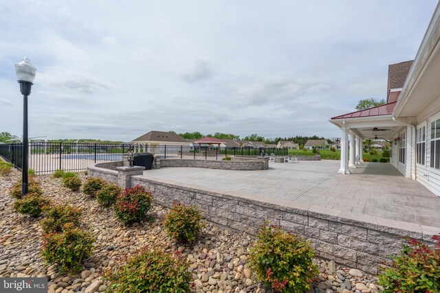 114 Austrian Pine Ct, Middletown, DE 19709 - view of patio with fence and a ceiling fan