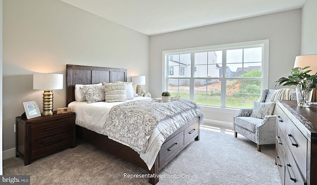 view of carpeted bedroom