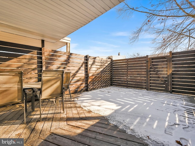 view of wooden terrace