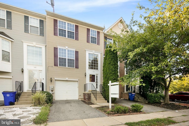 view of property with a garage