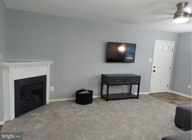 view of carpeted living room