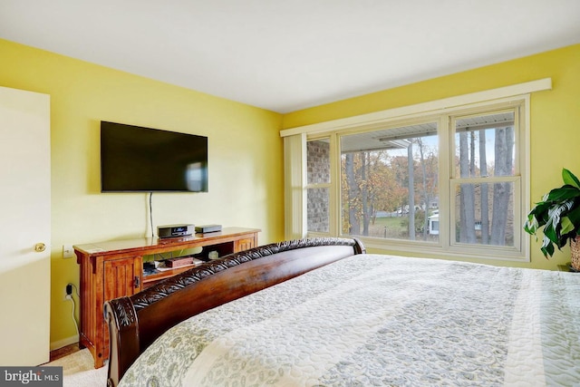 view of carpeted bedroom