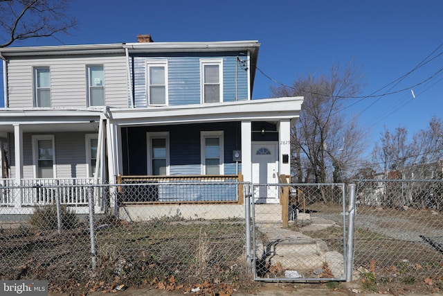 view of front facade with a porch