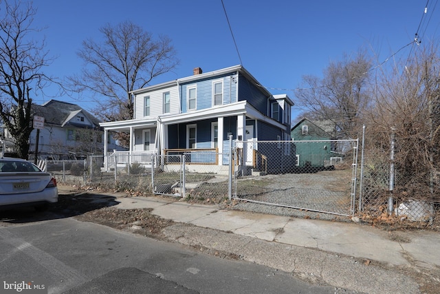 view of front of home featuring a porch