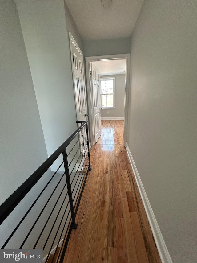 hall featuring light hardwood / wood-style flooring