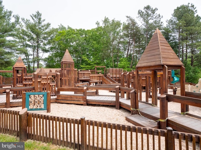 deck featuring a playground