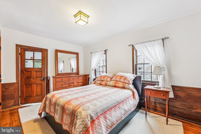 bedroom featuring wood-type flooring