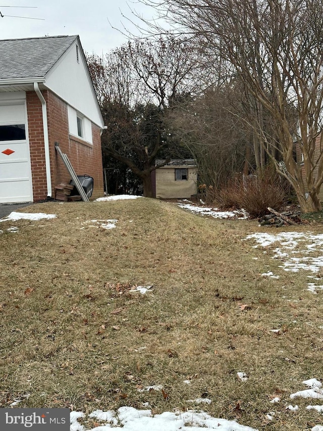 view of snowy yard