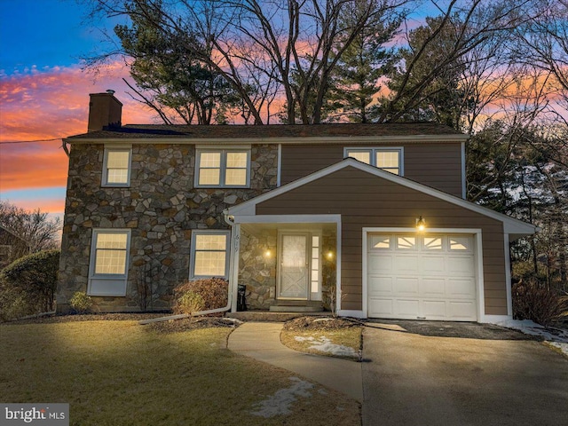 front facade with a yard