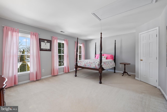 view of carpeted bedroom