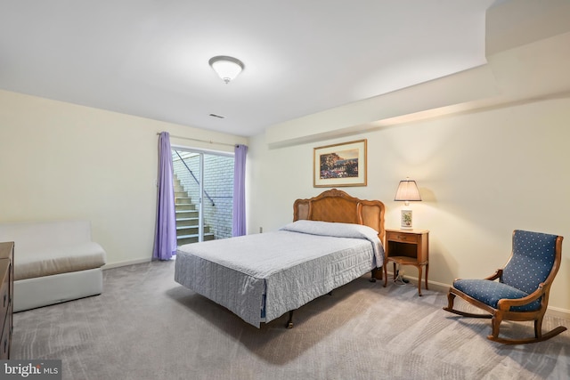 view of carpeted bedroom