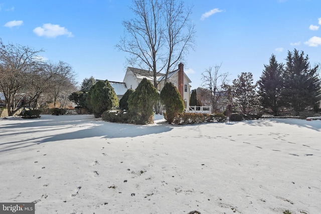 view of snowy exterior