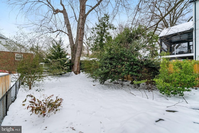 view of snowy yard